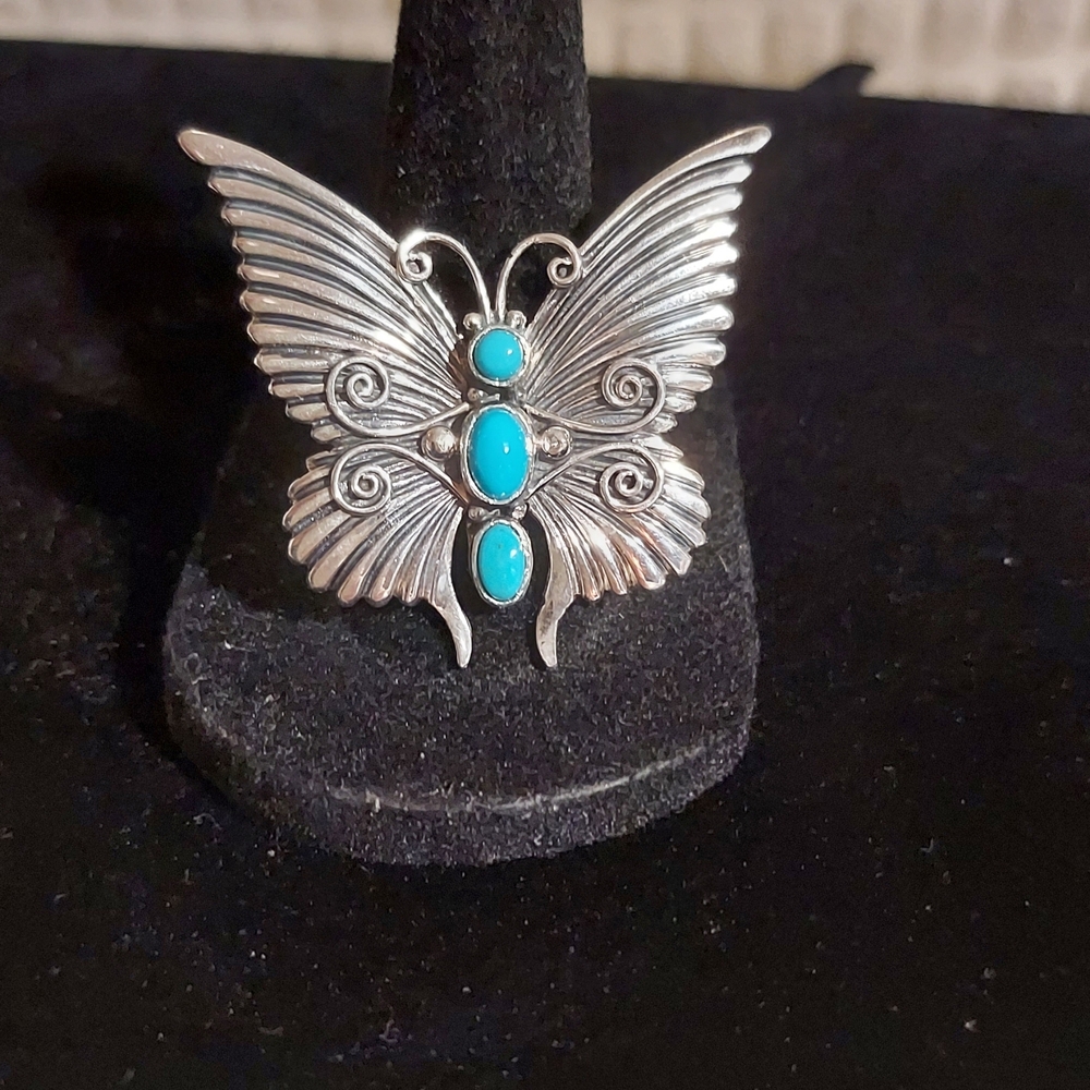 New Solid Sterling Silver & Sleeping Beauty Turqu… - image 2